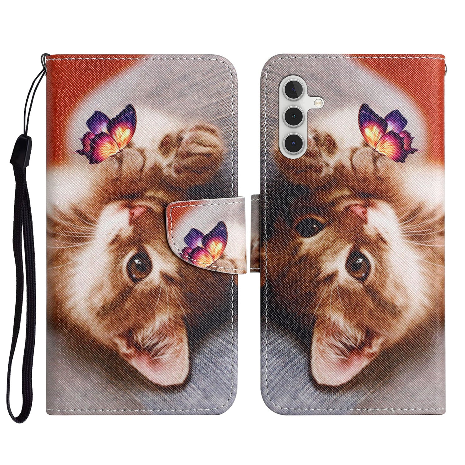Pattern Printing PU Leather Cover for Samsung Galaxy S23 FE Cross Texture Wallet Phone Case with Strap Pattern Printing PU Leather Cover for Samsung Galaxy S23 FE Cross Texture Wallet Phone Case with Strap